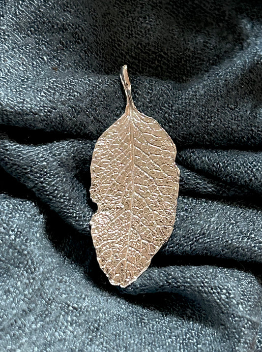 Sage leaf brooch