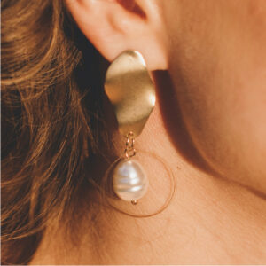 Gold And Pearl Earrings